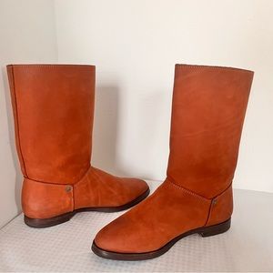 Vintage Eddie Bauer Boots Leather Brown Point Toe Rare Made In Canada Size 6 VTG